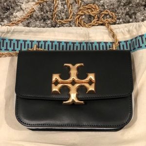 Tory Burch Eleanor Convertible Shoulder Bag Black Size Small Authenticated